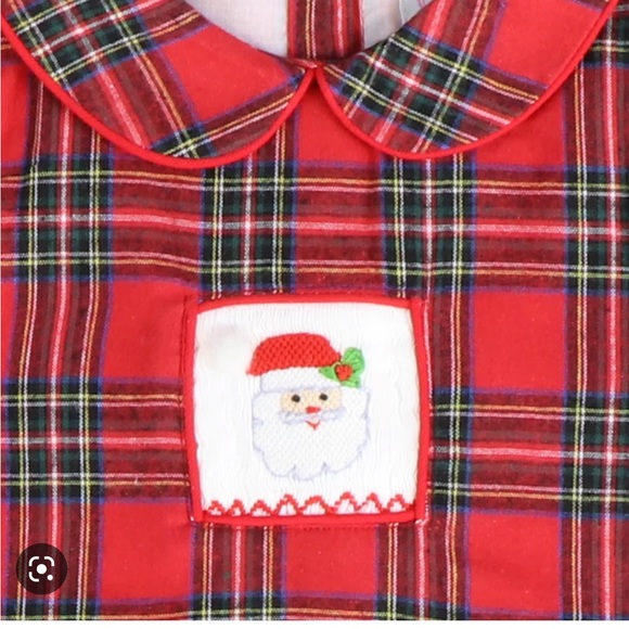 Smocked Santa Flannel Nightgown purchased from StellyBelly - Picture 2 of 6